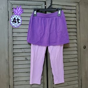 4t Purple pants with skirt attached